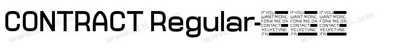 CONTRACT Regular字体转换